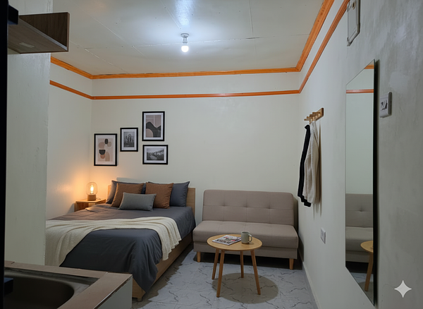 inside of a studio apartment